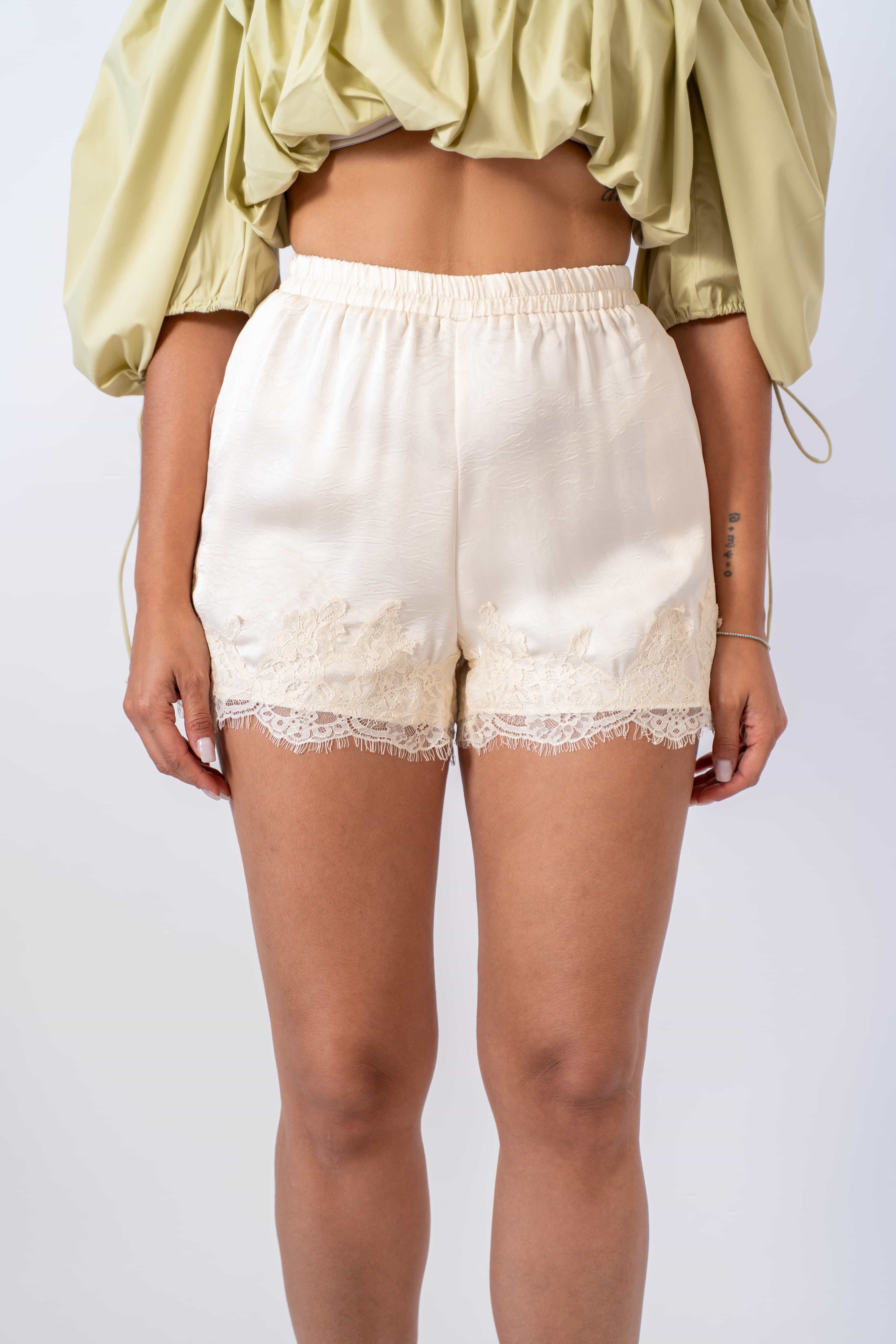 Shorts Satin Beige